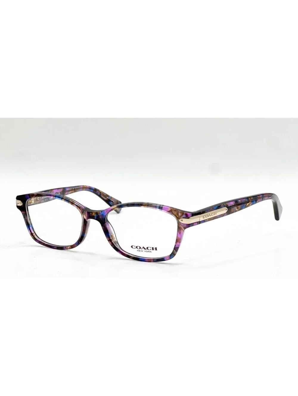 Coach HC 6065 5288 Confetti Purple Tortoise Full Rim Eyeglass Frames 51-17-135